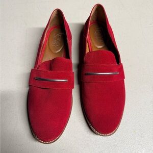 Red suede Franco sardonic